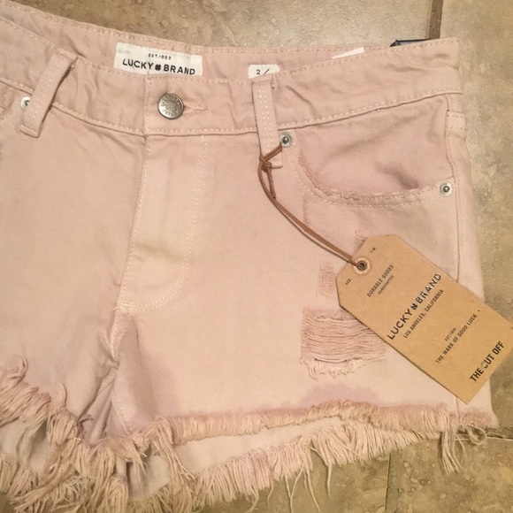 NEW! Lucky Brand Size 2 Cut Off Distressed Shorts - Picture 2 of 7